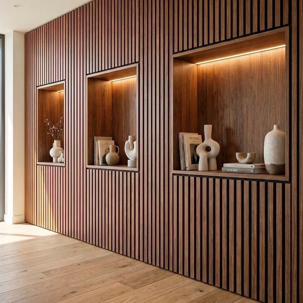 Paneles Acústicos de Madera Flexibles – (270 cm x 110 cm)